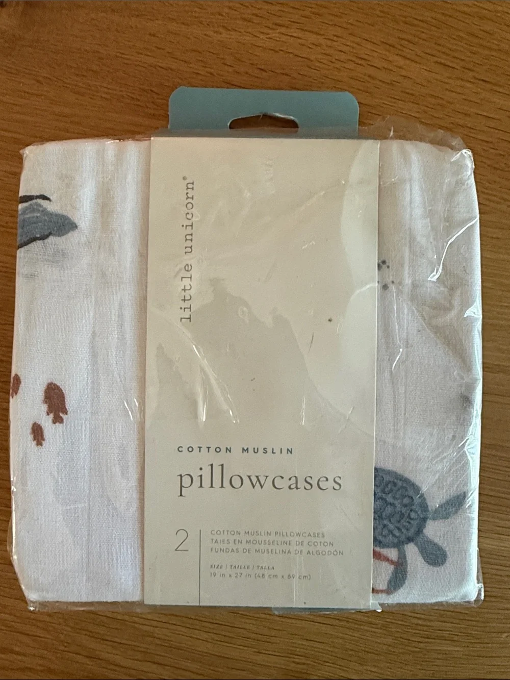 NWT Little Unicorn Cotton Muslin Pillowcases 2-Pack - Mermaid Party Standard